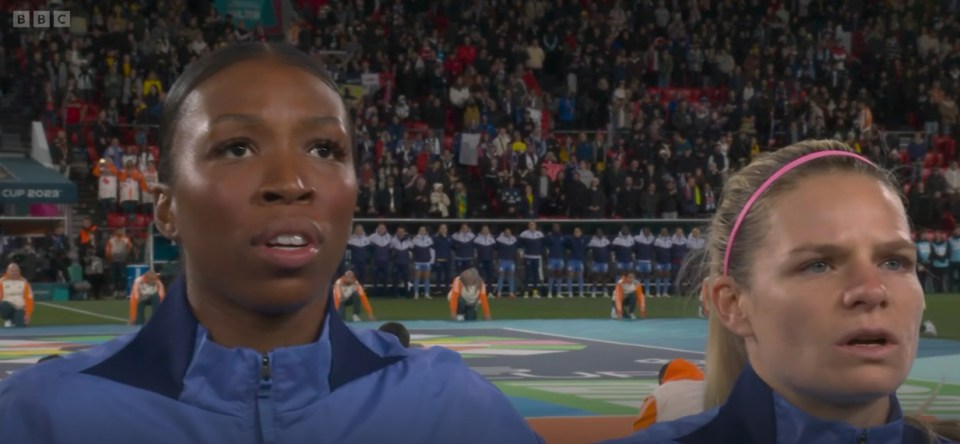 France's national anthem was disrupted by Jonathan Pearce's muttering