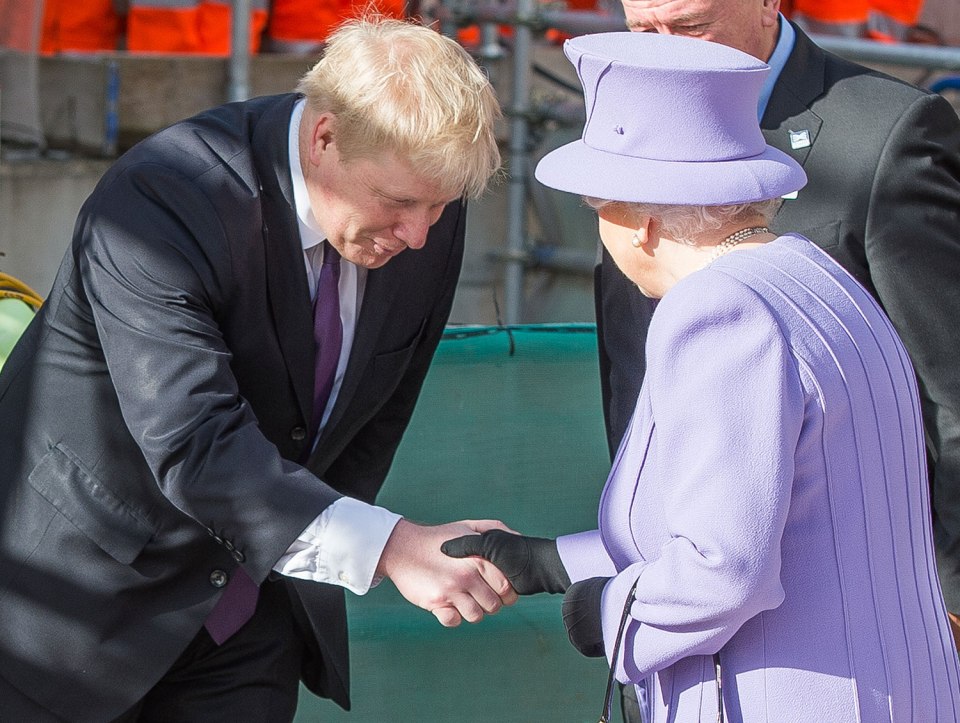 The Queen and Boris Johnson