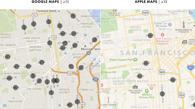 Apple Maps vs Google Maps