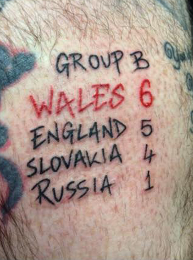 Mark Jones tattoo