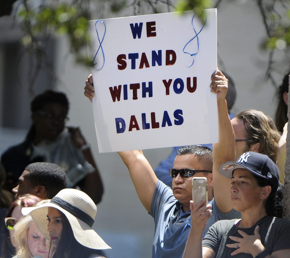 Demonstrators took to the streets amid fears the massacre could further divide the US