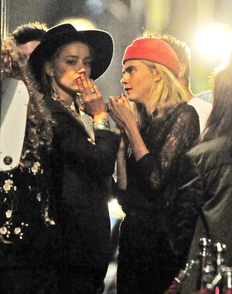 The actress was joined by friend Cara Delevingne