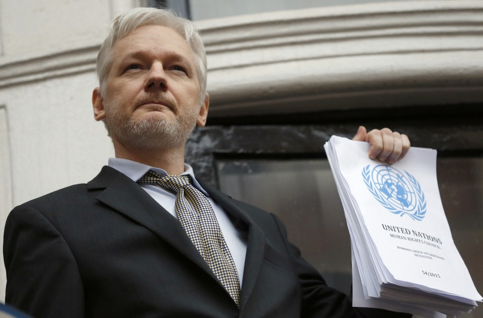 Leak ... Assange claims to have documents that could have a huge effect on the outcome of the US presidential election