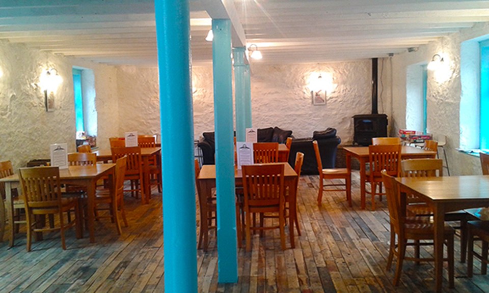 Balmichael has its own coffee shop (pictured), go karts and synthetic ice skating rink