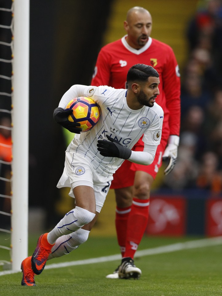 Riyad Mahrez halved the deficit for Leicester