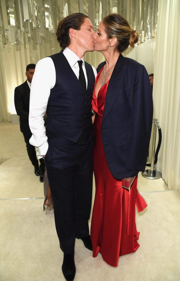 Model Heidi looked loved up with her boyfriend Vita Schnabel