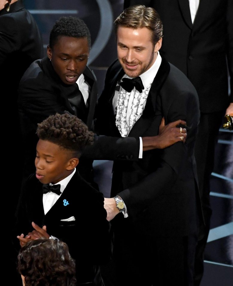 La La Land star Ryan Gosling congratulated the cast of Moonlight on their win