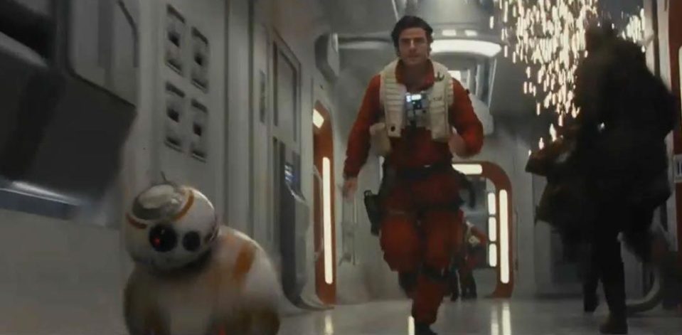  Lovable robot BB-8 rolled through a station under attack