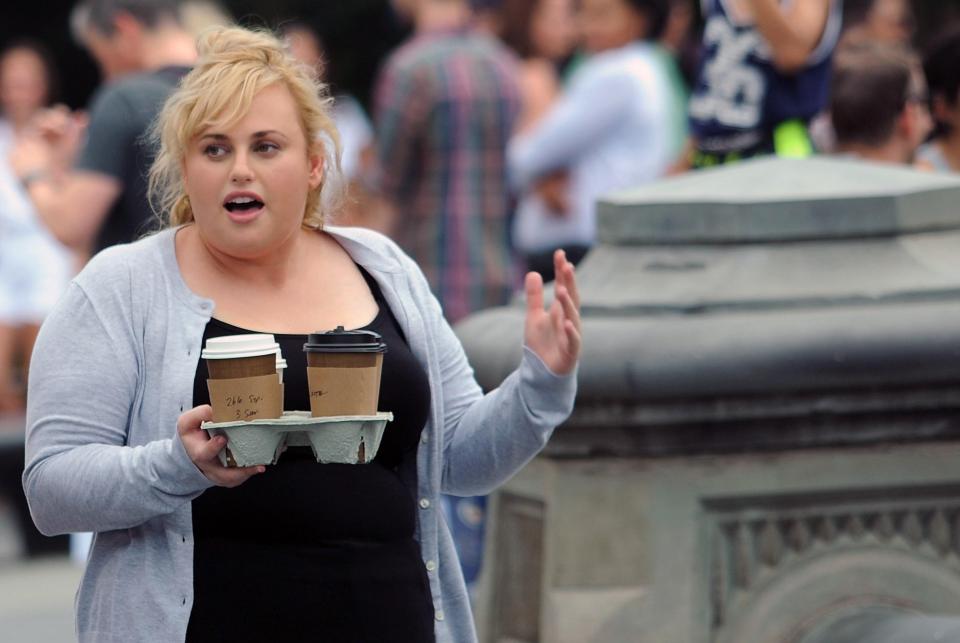  Rebel on location for "Isn't It Romantic" in Washington Square Park, New York