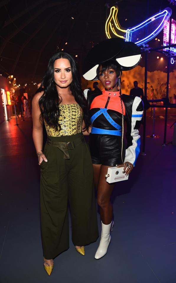  Demi also posed with singer and actress Janelle Monae