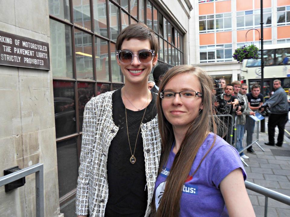 Sarah, who has met actress Anne Hathaway six times 