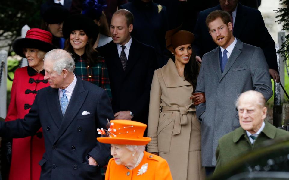 Meghan attended a Christmas Service with the Royal family, including Prince Charles