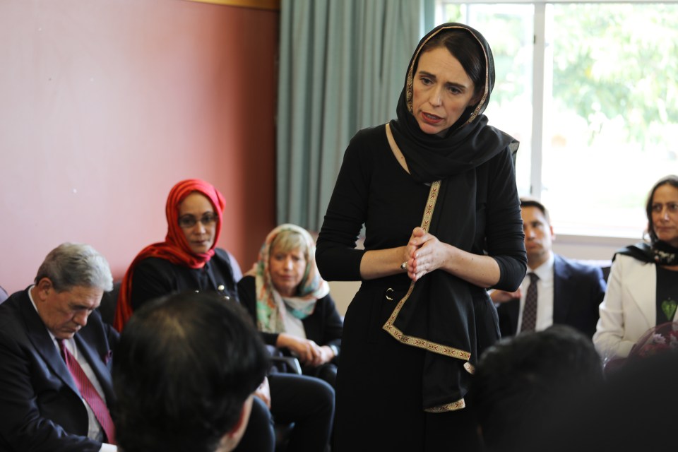 PM Jacinda Ardern wore a hijab as she spoke to victims’ families at the Canterbury refugee resettlement centre