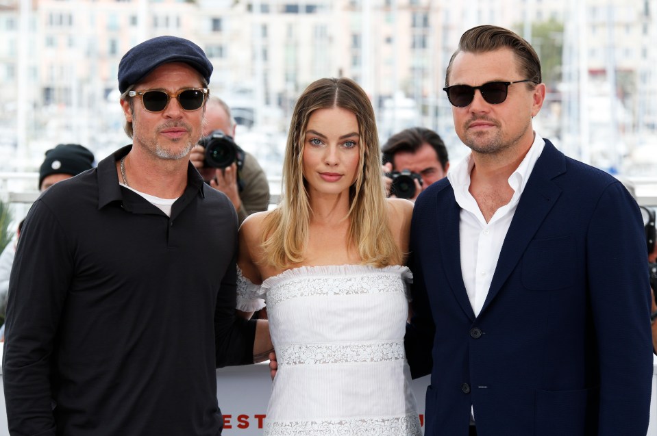  Margot with Brad Pitt and Leonardo DiCaprio in Cannes