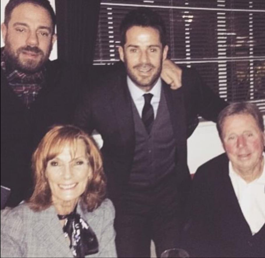  Harry - pictured with Sandra and sons Jamie and Mark - gave Frank his first professional job