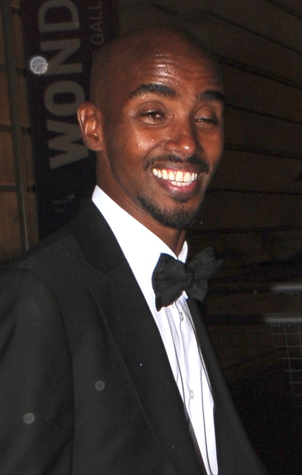  Mo Farah also appeared to have a good night out