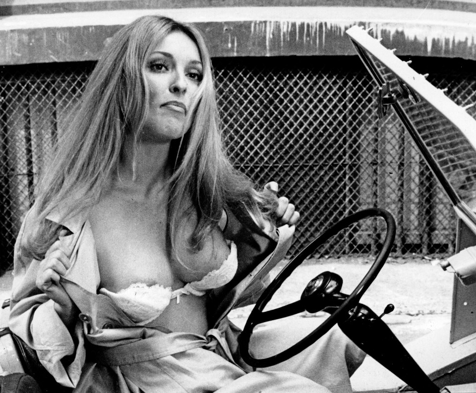  Pregnant actress Sharon Tate photographed on the set of her last film '12 + 1'