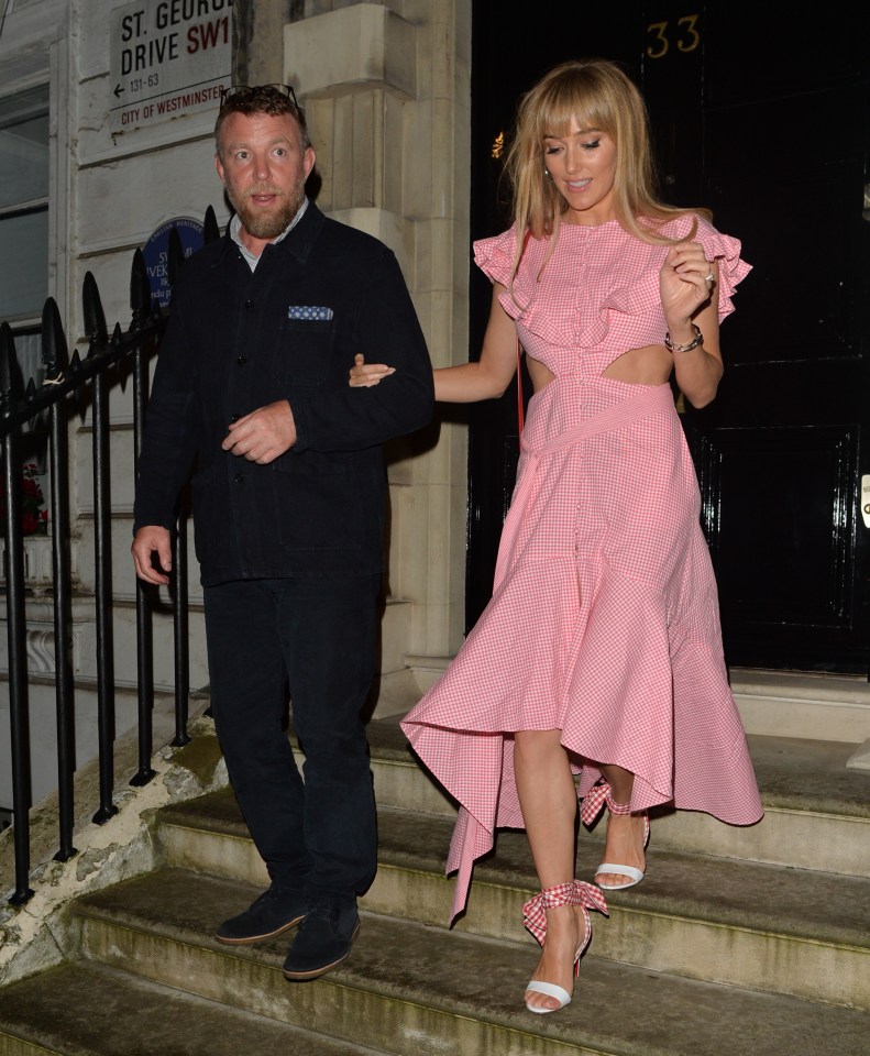 Guy Ritchie and wife Jacqui Ainsley leaving the Pimlico private house where the party was held