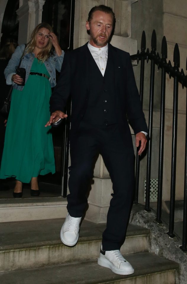  Simon Pegg looks like he had a good time at the star-studded event