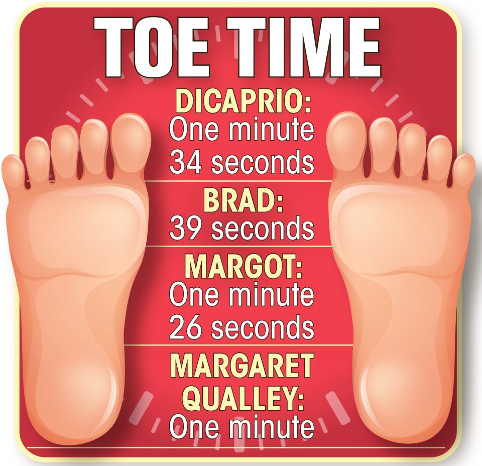  The four main stars received a huge amount of toe time in the flick