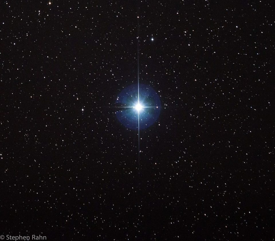  Vega is a bright blue and white star