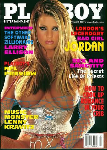 Katie Price, then known as Jordan, posed for the cover of Playboy