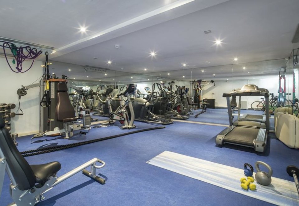 The property boasts a large basement gym