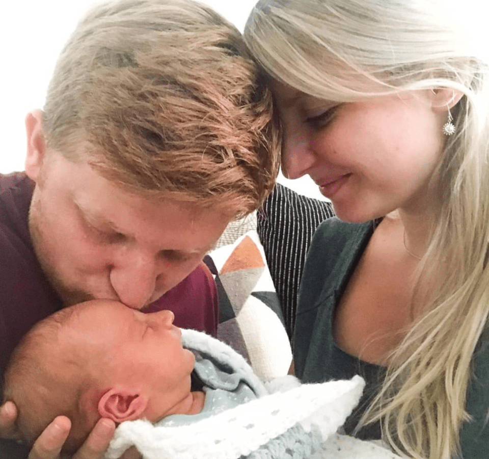 Sam and Briony announced Sonny's arrival on Monday 