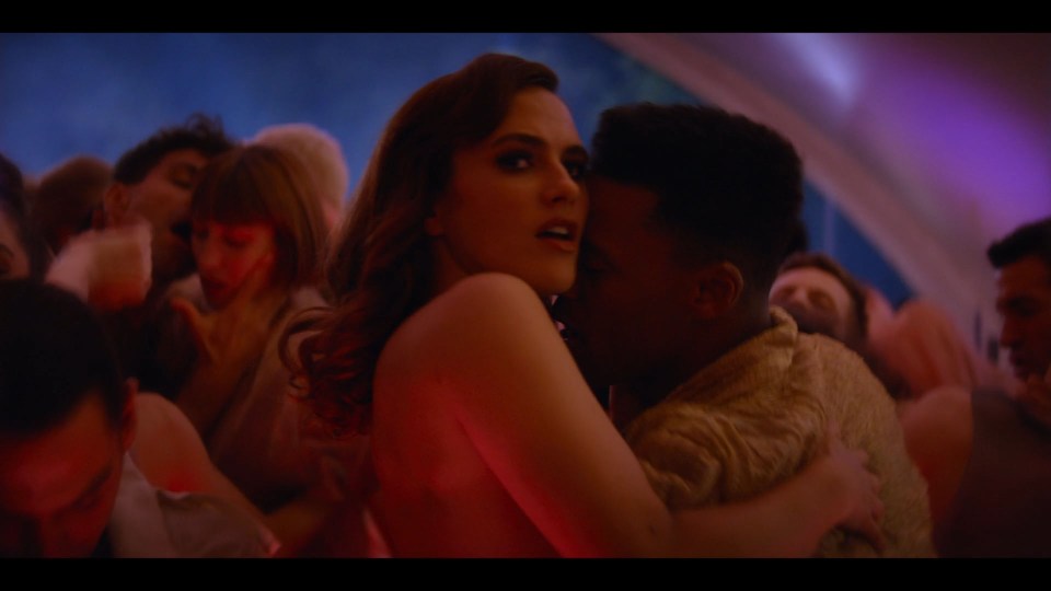 Jessica Brown Findlay attends an orgy and gets to grips with her handsome co-star in Brave New World