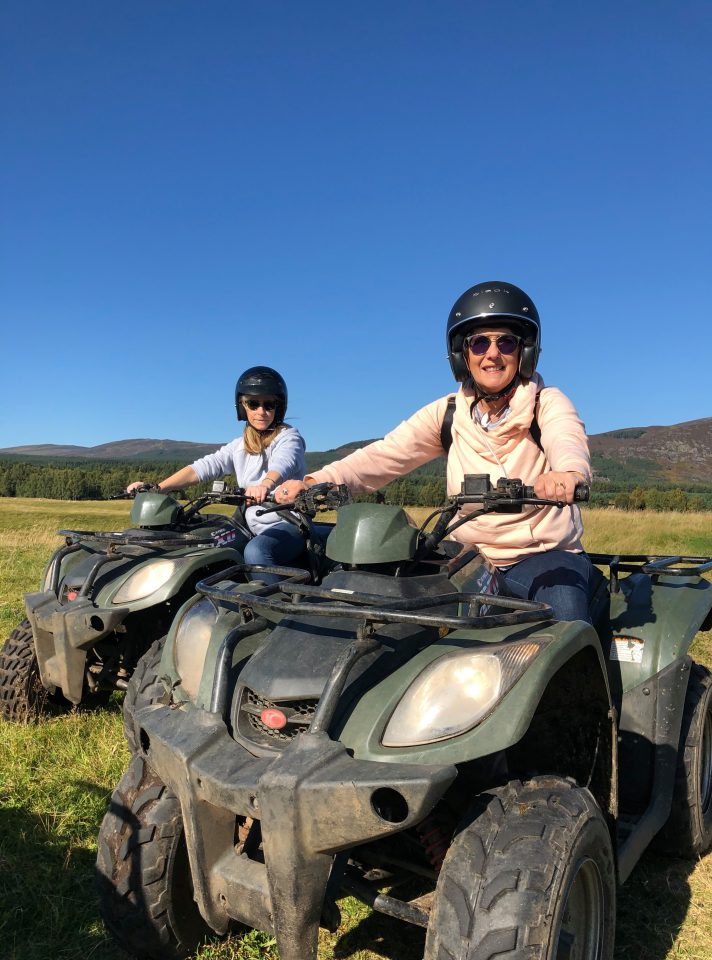 We also explored the Alvie Estate in Aviemore on a quad bike trail