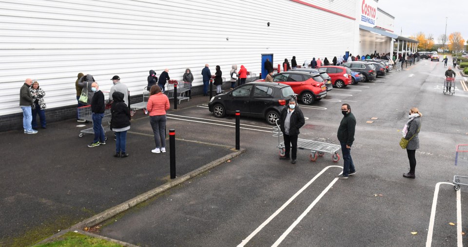 Hundreds of shoppers descended on the retailer as fears of panic-buying increased