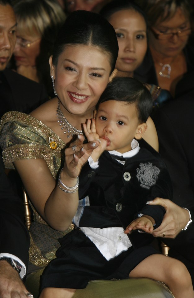 Princess Srirasmi and her son Prince Dipangkorn