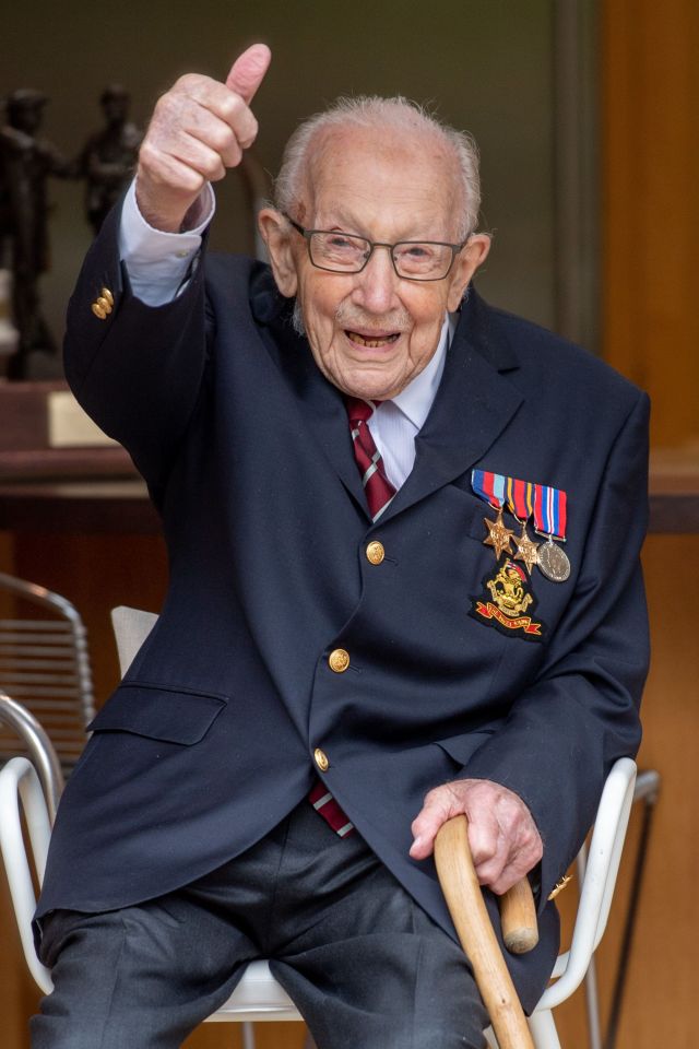 The war veteran is in hospital battling coronavirus