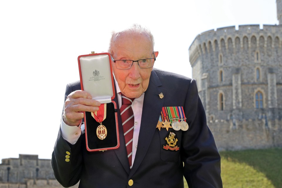 Captain Tom was later knighted for his efforts