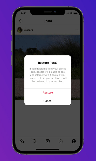 Instagram now has a way to restore deleted photos