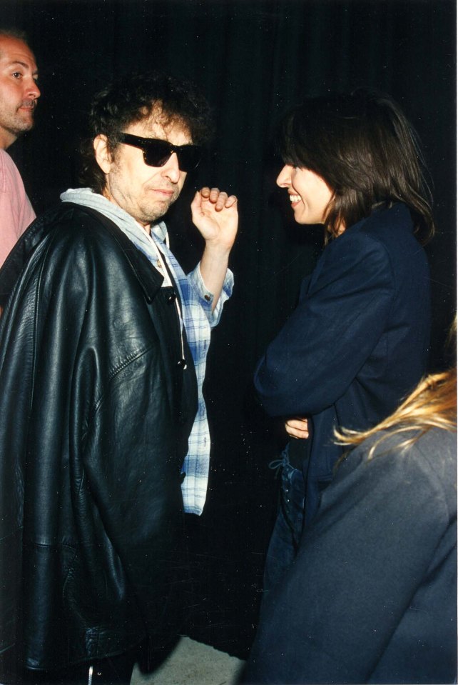 Chrissie Hynde, seen with Dylan in 1995, says 'he’s done all this amazing stuff but people overlook that he’s a comedian'