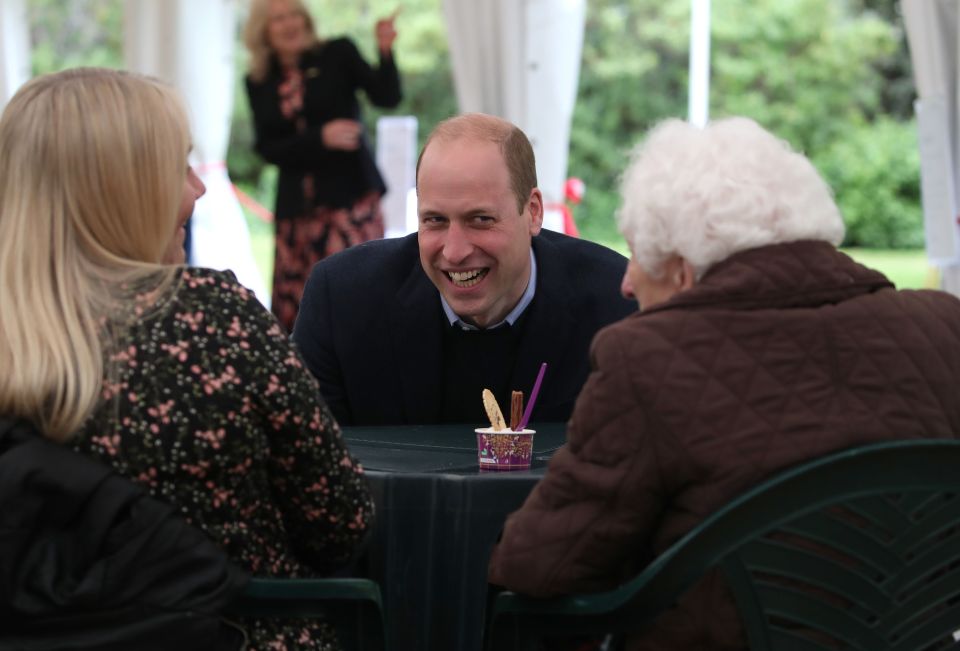 Prince William chatted to residents of the Queens Bay Lodge care home in Edinburgh