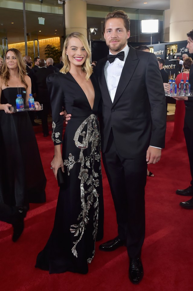 Margot thanks husband Tom Ackerley for helping her deal with her nerves