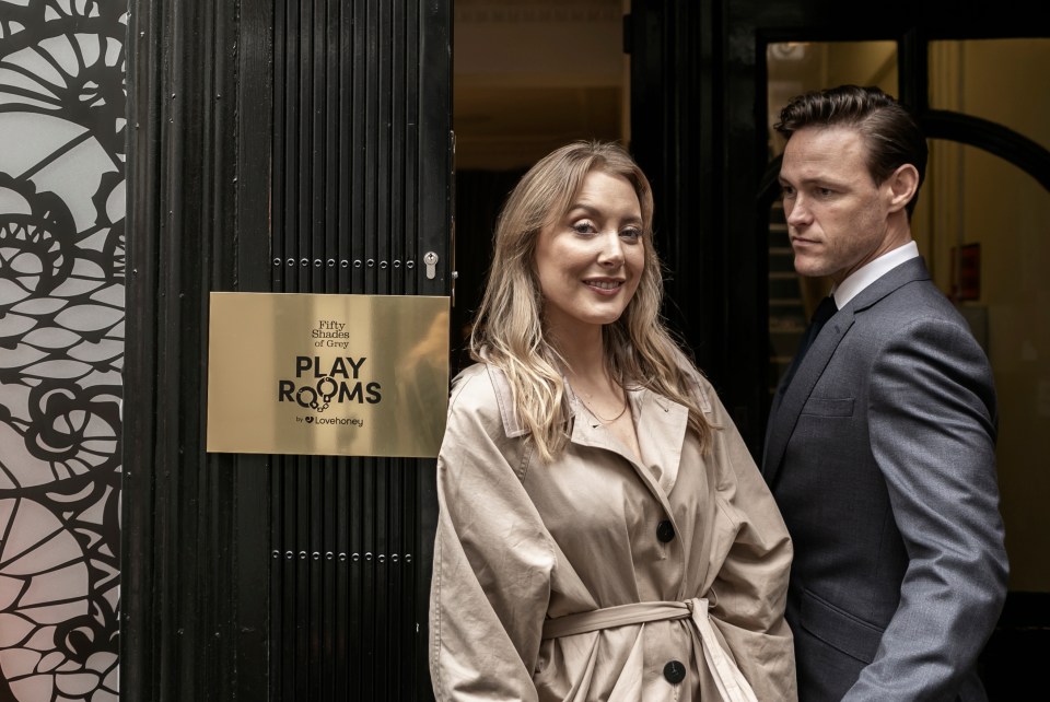 Christian led Georgette through a secret door to the playrooms in Soho, London