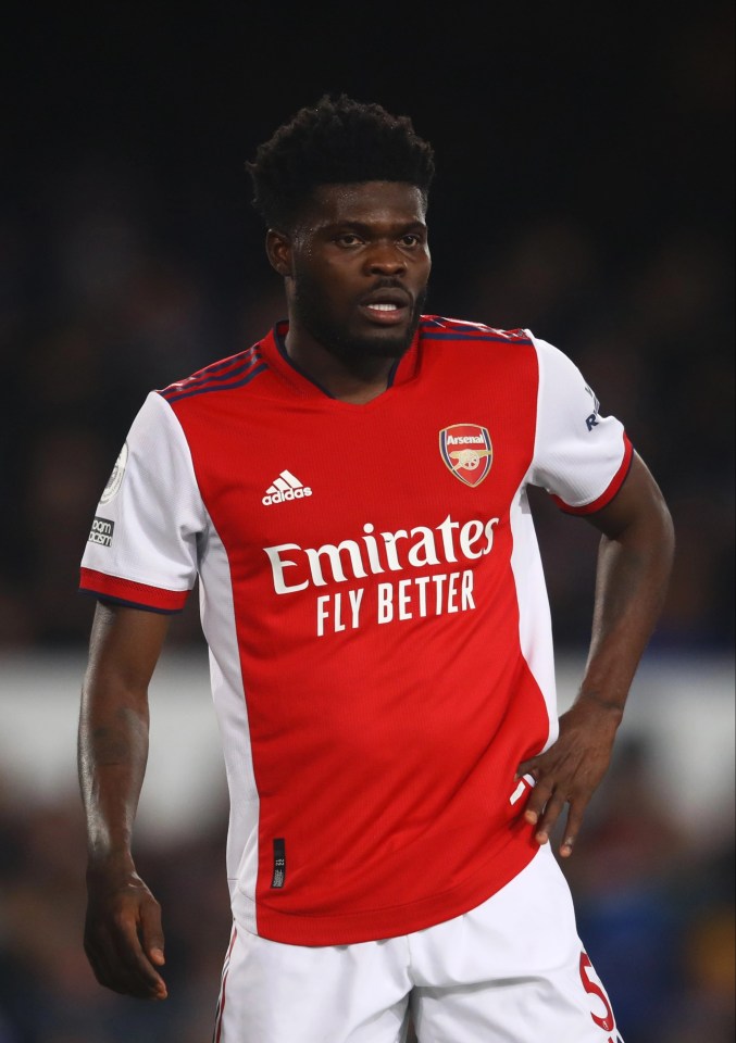 Thomas Partey endured a tough 90 minutes in the middle of the park