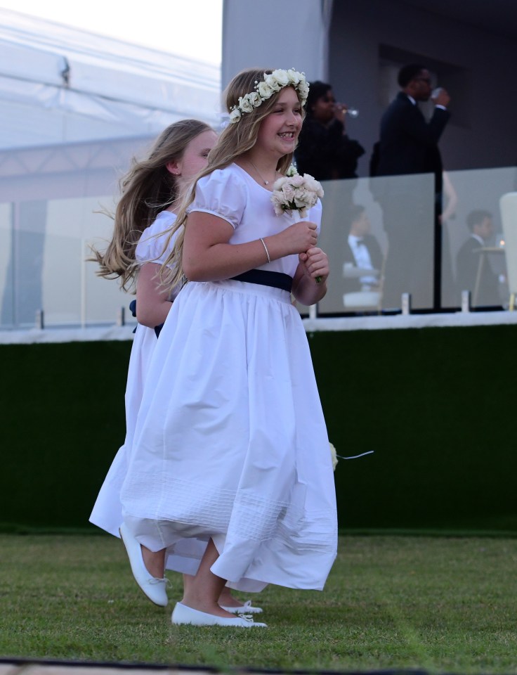 Harper Beckham, 10, also played flower girl for her big brother