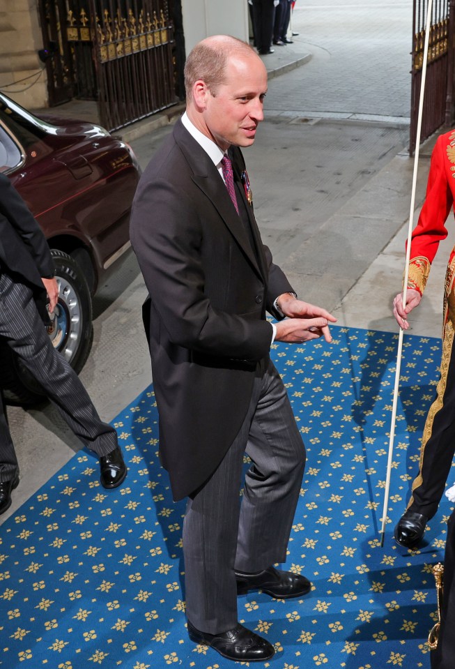 William wore a black morning suit for today's ceremony