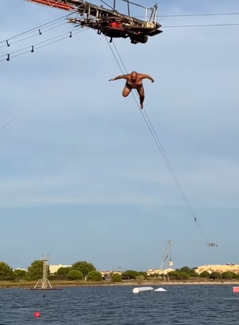 The daredevil diver has broken his feet, ribs and arms attempting jumps