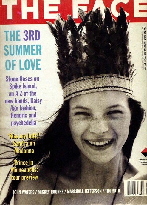 Kate Moss graced the July 1990 cover of The Face