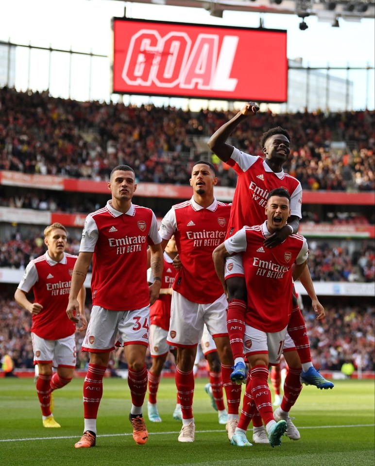 Arsenal sit top of the Premier League after nine matches