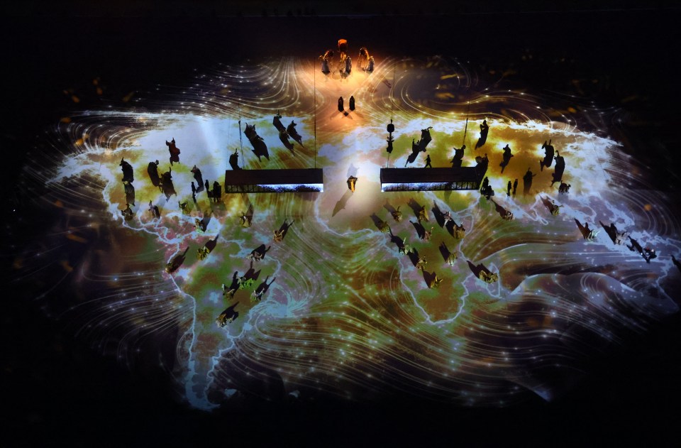 The show featured a stunning light show