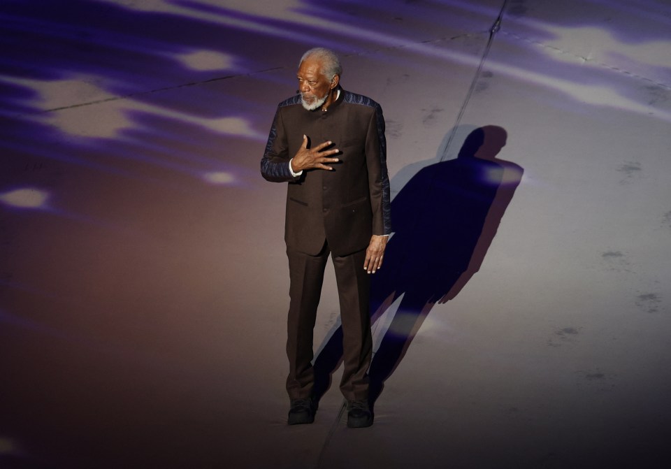 Morgan Freeman appeared in person to narrate the opening
