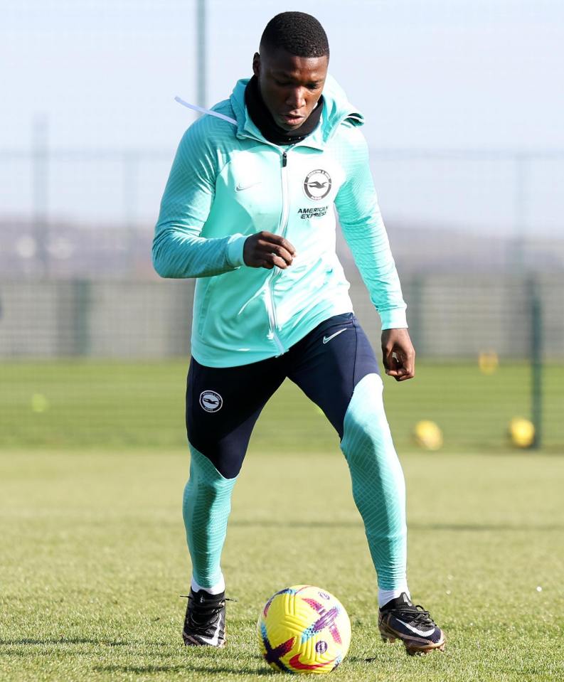 Now he has returned to Brighton training following the transfer saga