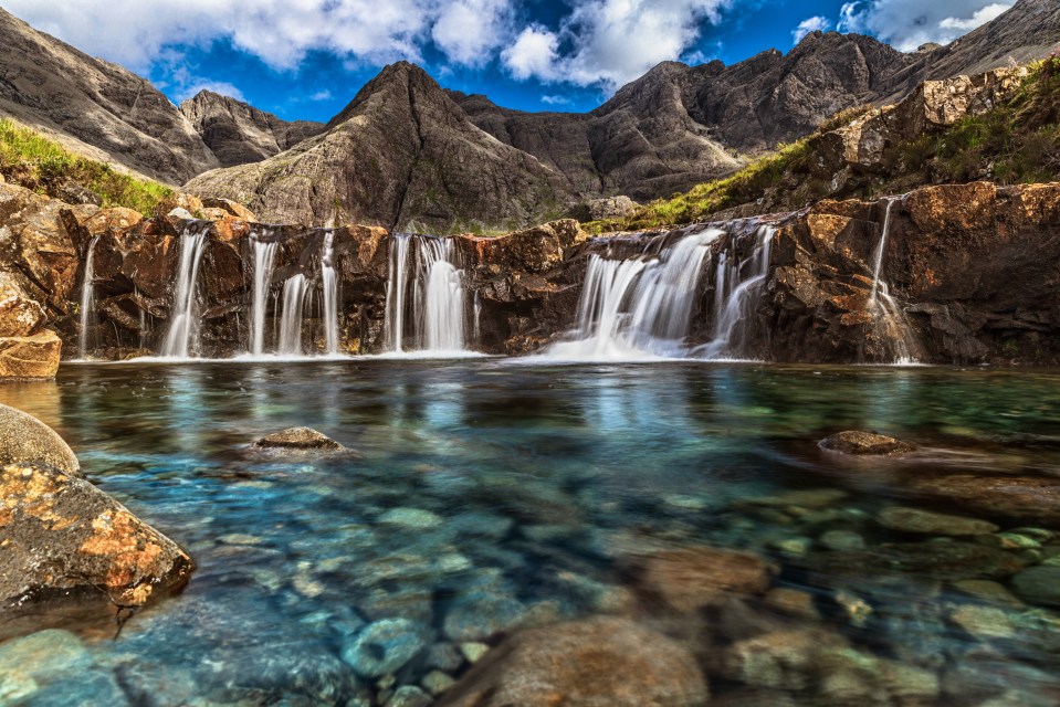 The fairy pools are one of the main attractions on the Isle of Skye