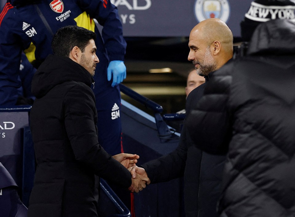 Mikel Arteta and Pep Guardiola were both nominated owing to their title fight